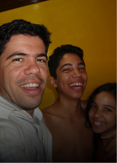 Bruno com a família